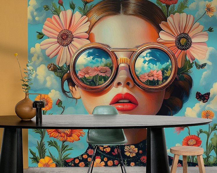 Floral symphony II by Mirjam Duizendstra on canvas, poster